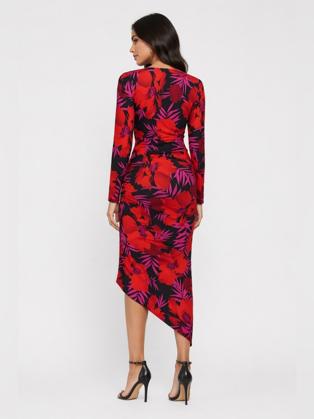 Veronica Beard Alvaro Red Floral Midi Dress ~ Sz 0 - Picture 3 of 12